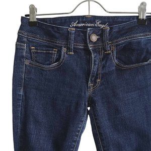American Eagle Dark Blue Jeans Super Stretch Petit